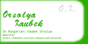 orsolya kaubek business card